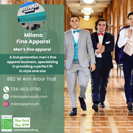 Milano Fine Apparel Downtown Plymouth Michigan 48170