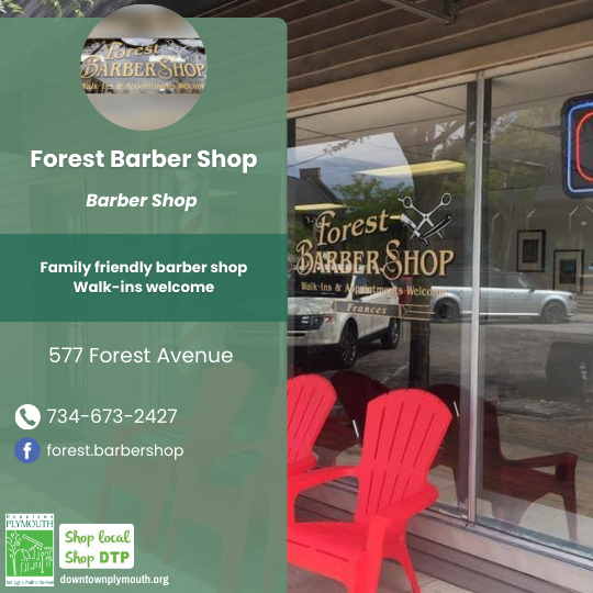 Forest Barber Shop Downtown Plymouth MI 48170